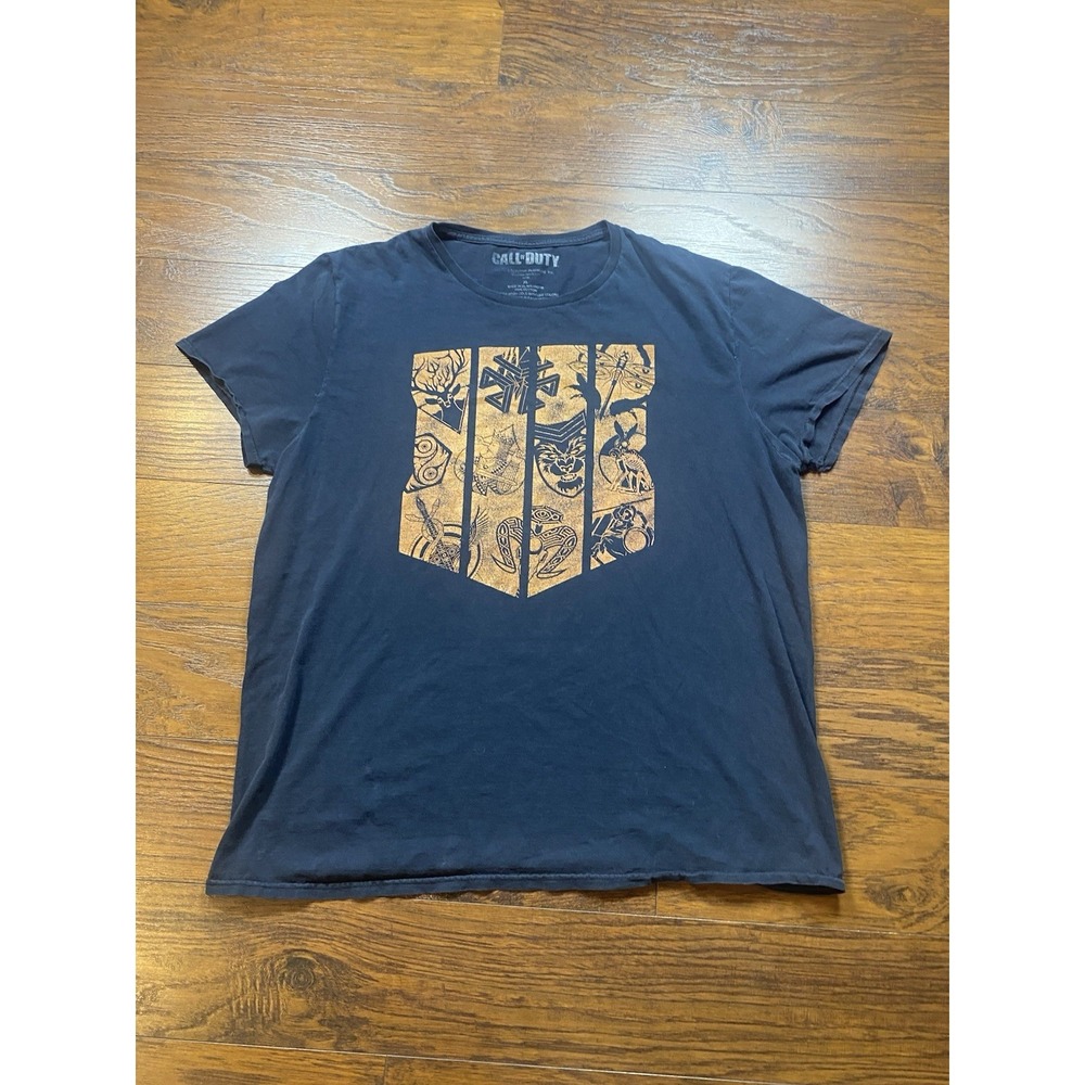 Call‎ of Duty Black Ops 4 Zombies Graphic T-Shirt Mens XL Navy Blue Activision